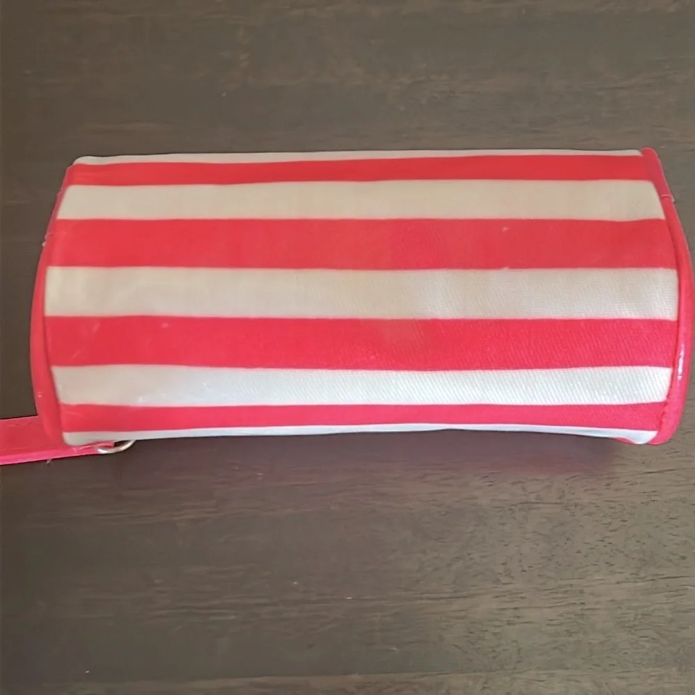 I ❤️ VS Vintage Mini Pink Stripe Cosmetic Bag